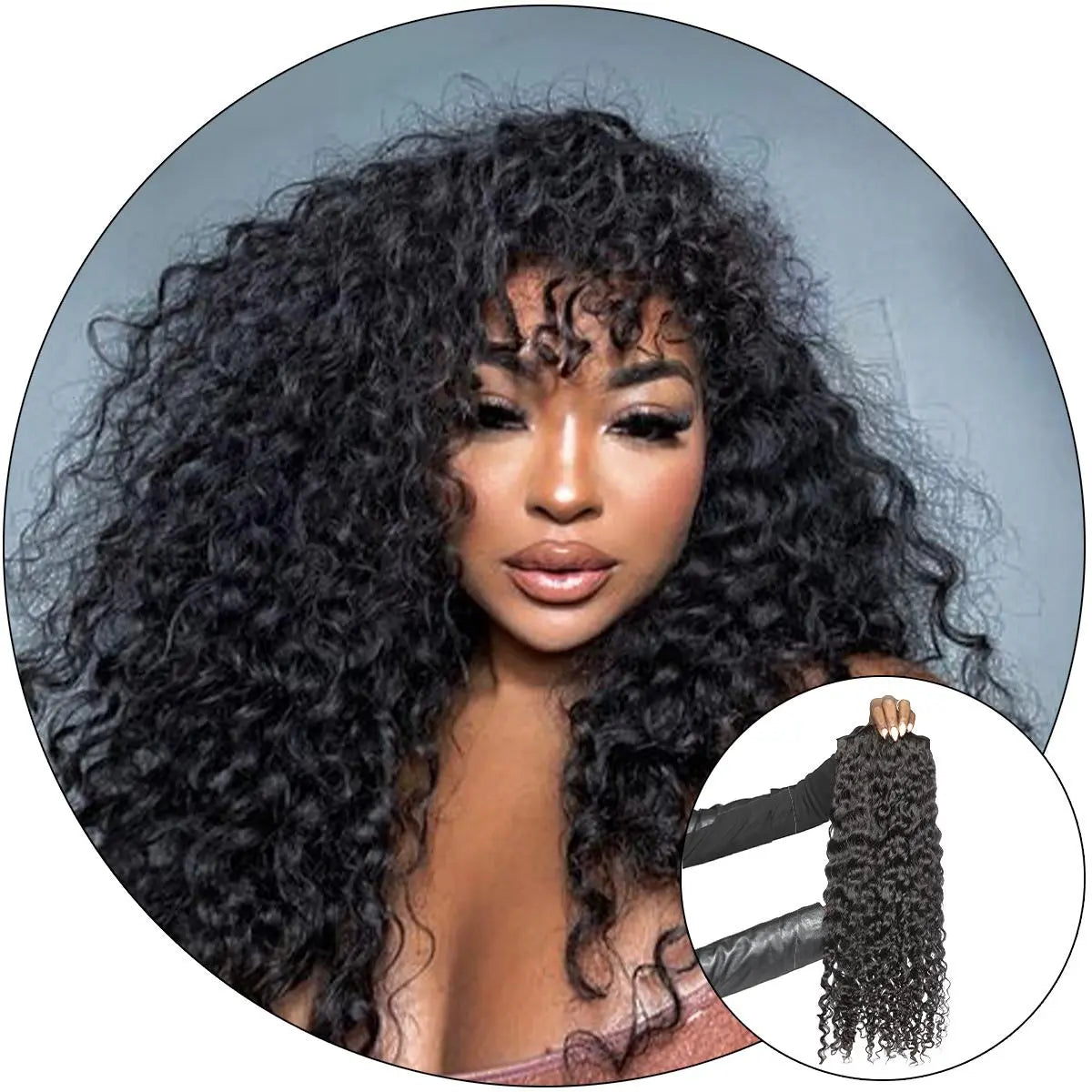 Human hair extensions naturally curly best sale