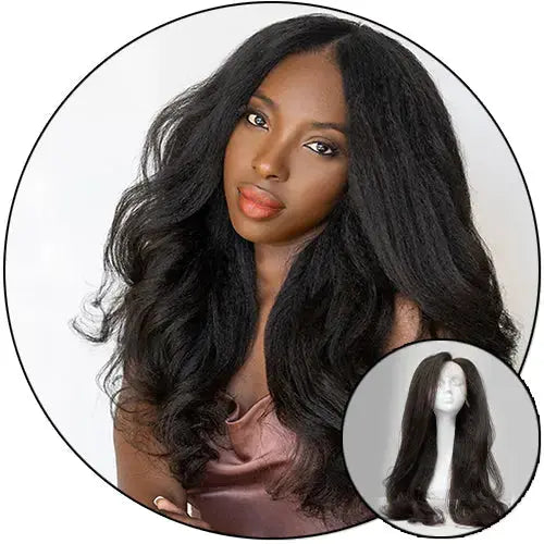 Natural hair wig with closure hotsell