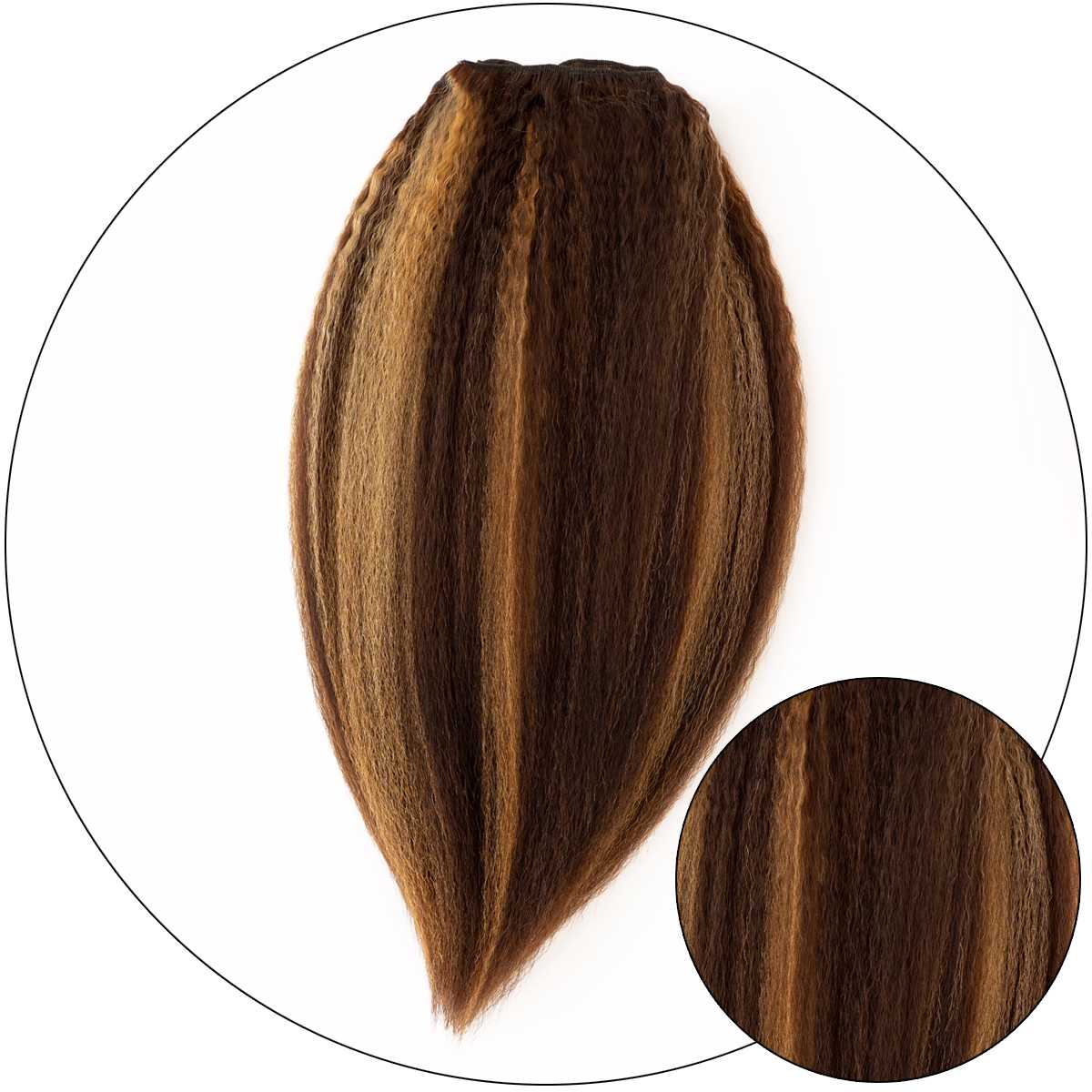 Clip Ins Hair Extensions Blonde-Brown-Sasha Curl - True + Pure