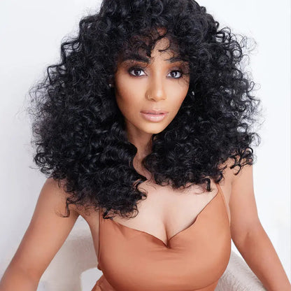 PK'S CLOSET - JET BLACK ISLAND CURL CLOSURE WIG True and Pure Texture