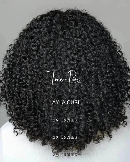 BROWN-BLONDE LAYLA CURL - CLIP IN HAIR EXTENSIONS True and Pure Texture