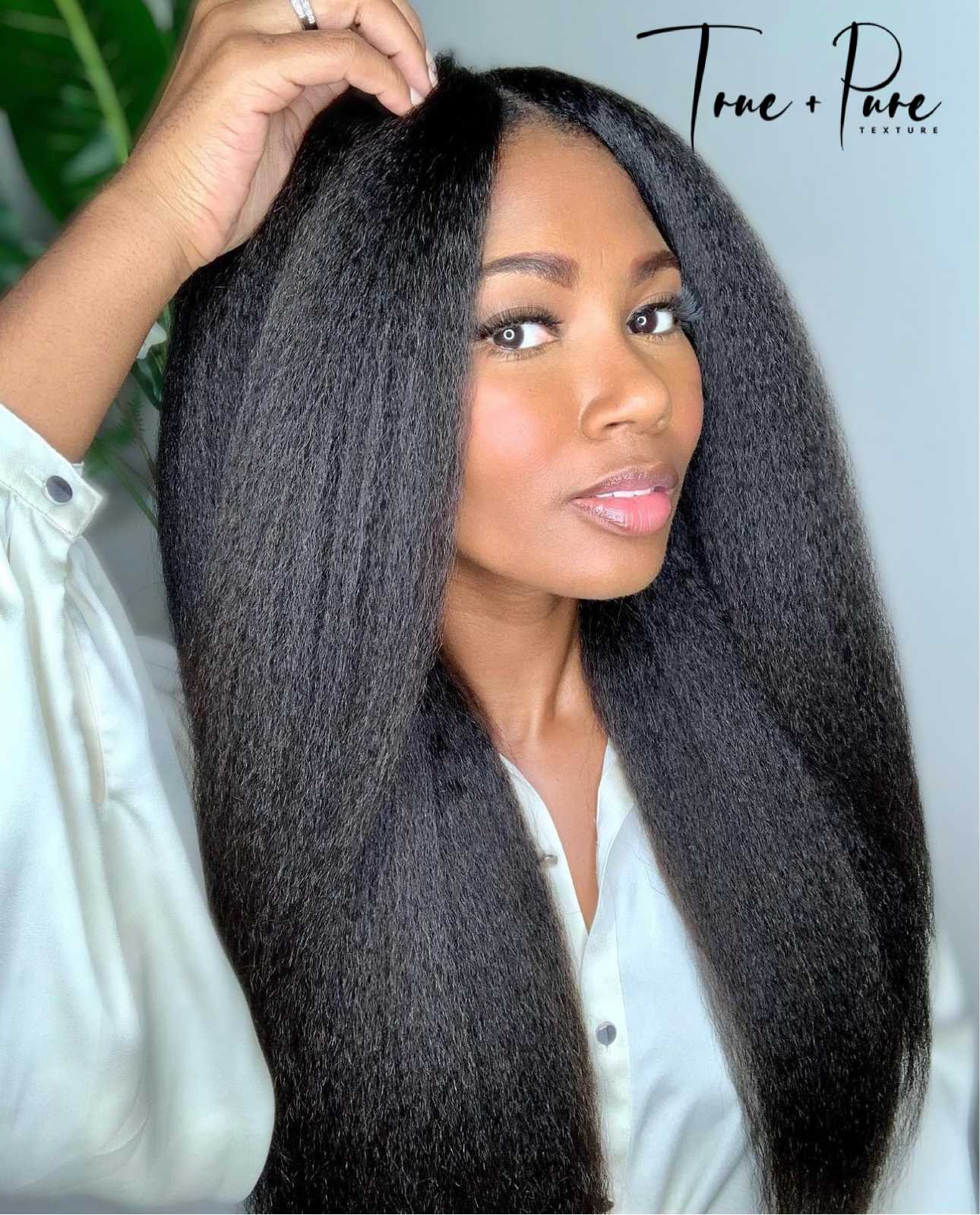 Relaxed Natural Clip Ins Kinky Straight Blowout Texture – True and Pure  Texture